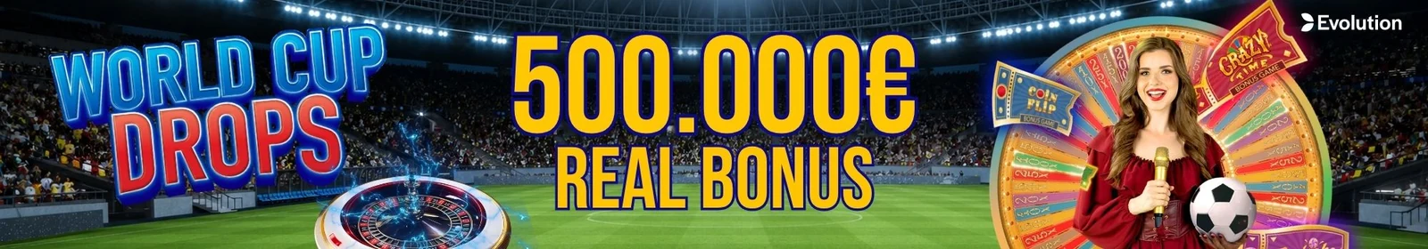 World Cup Drops 500.000 euro real bonus